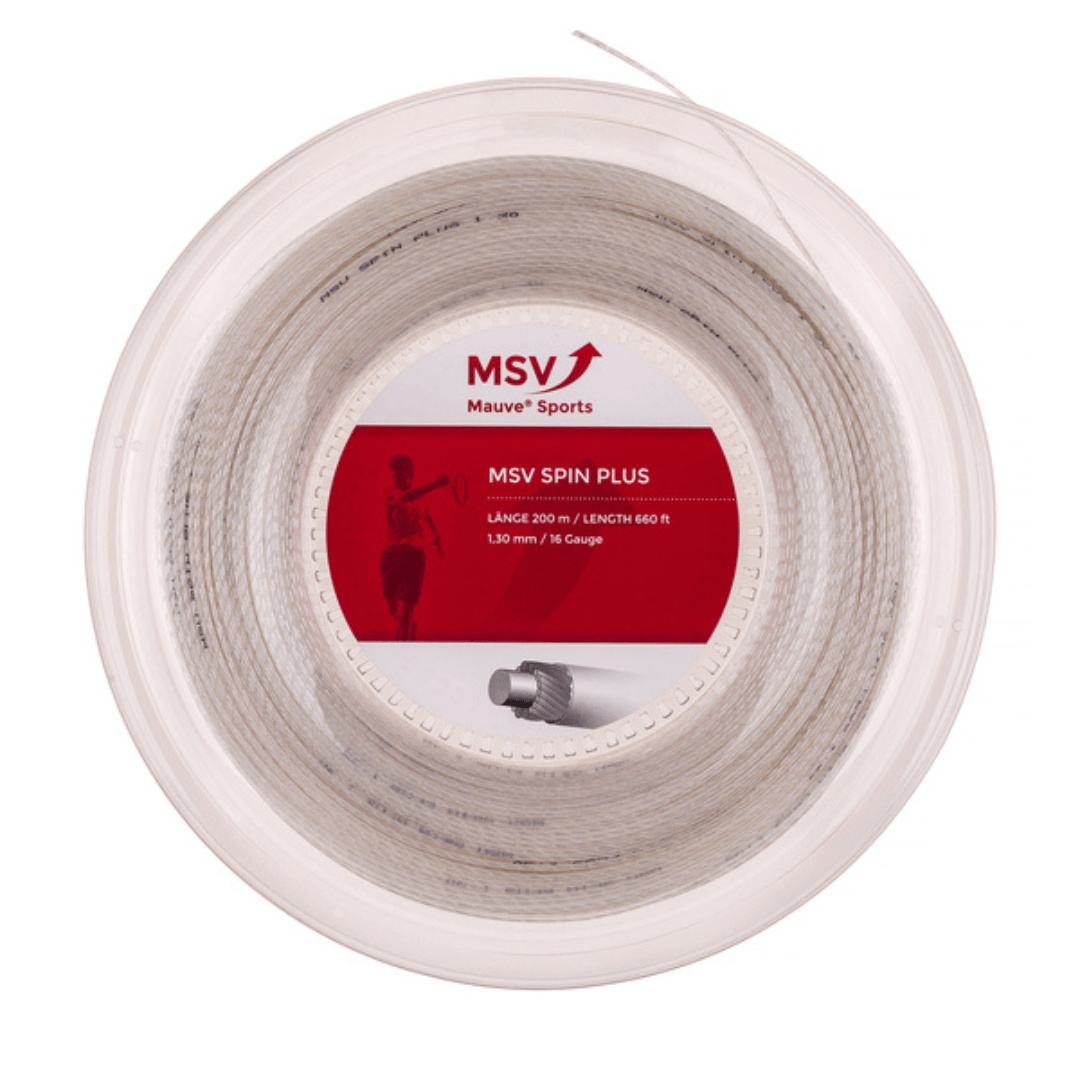 MSV tennis strings Spin Plus 200m 1,30mm pearl