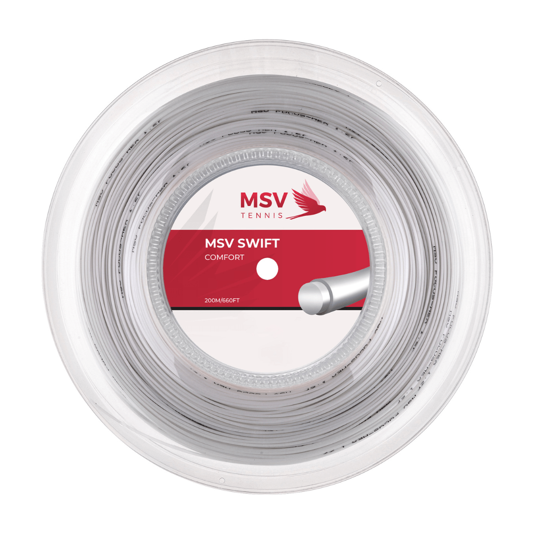 MSV tennis strings SWIFT 200m reel 1,25mm white