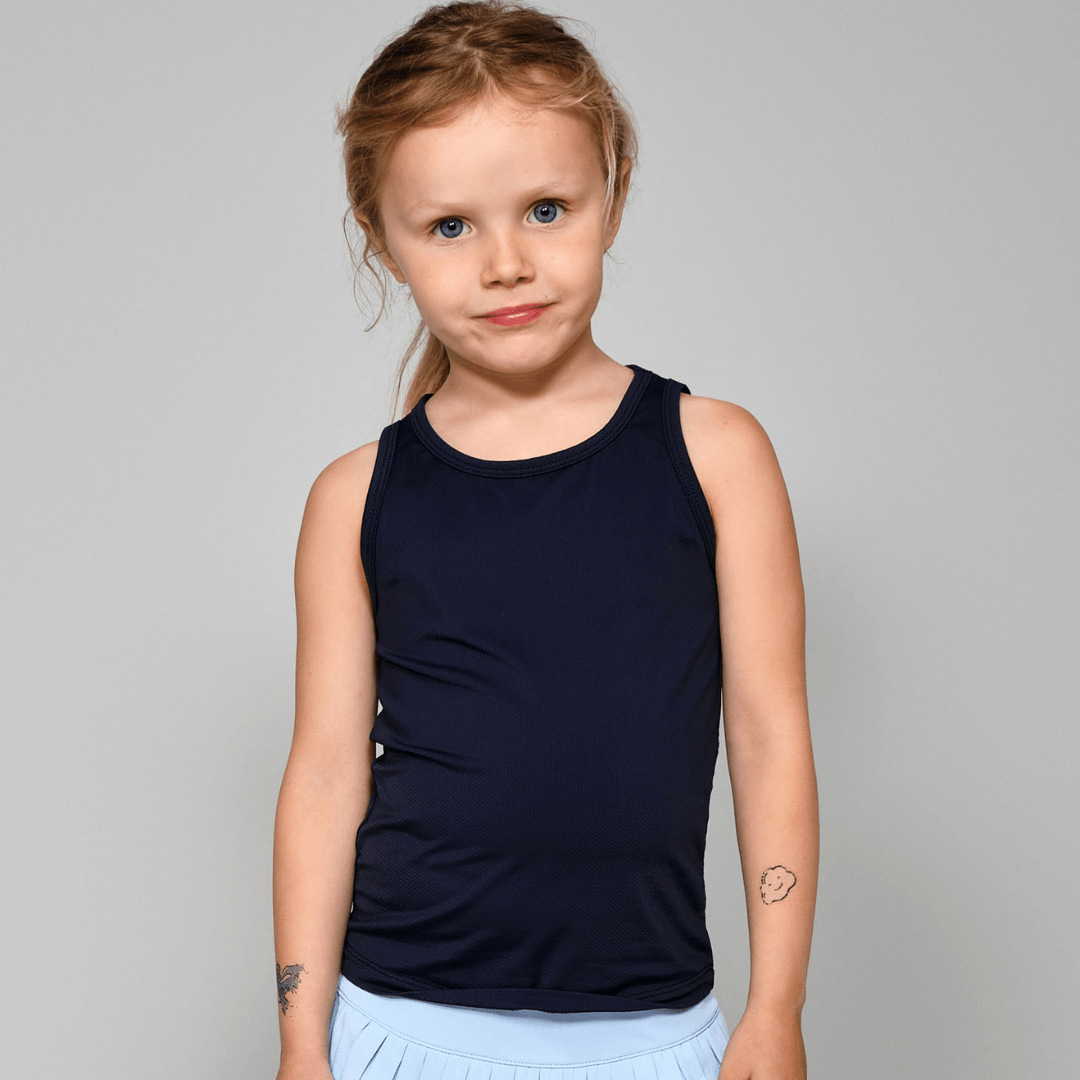 RS Girl's Mesh Tank Navy