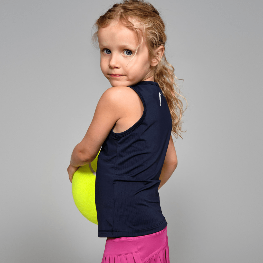 RS Girl's Mesh Tank Navy