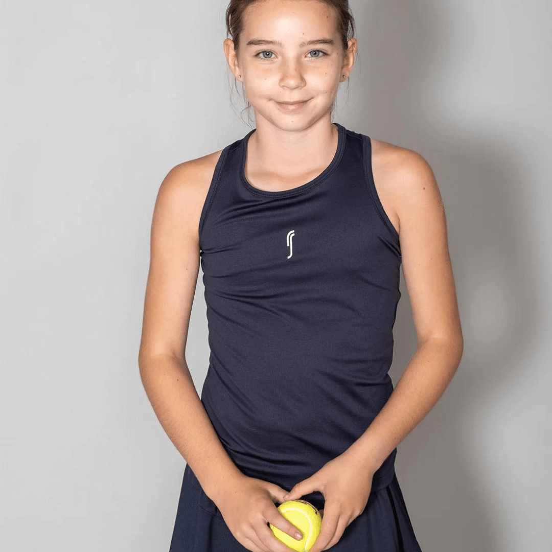 RS Girl's Performance Racerback Mesh Navy træningsoverdel til piger