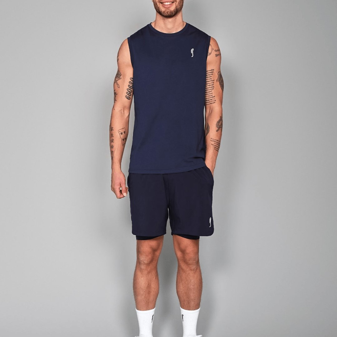 RS Cotton Tank til mænd Navy