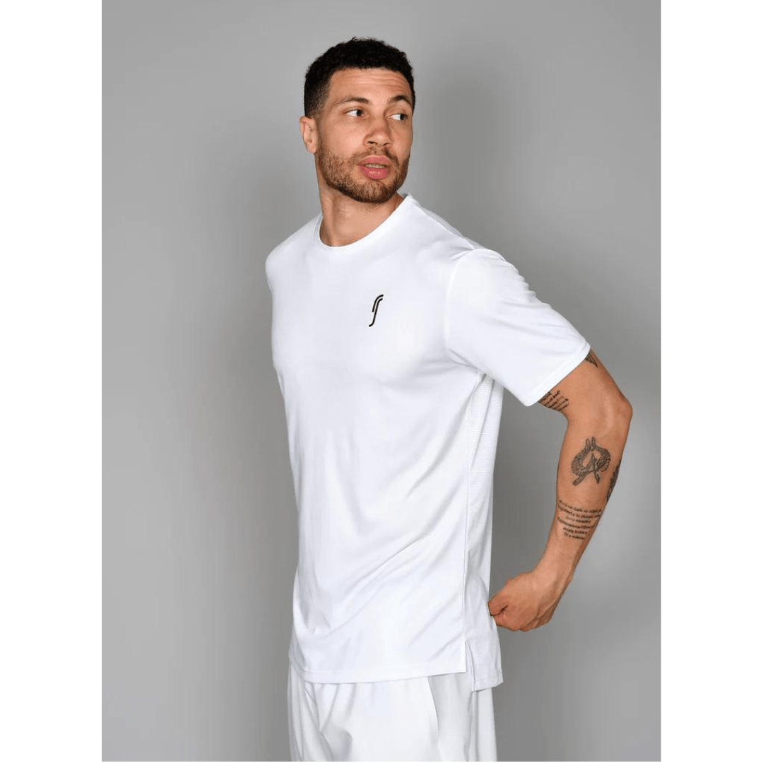 RS Men's Performance Tee White for tennis & padel