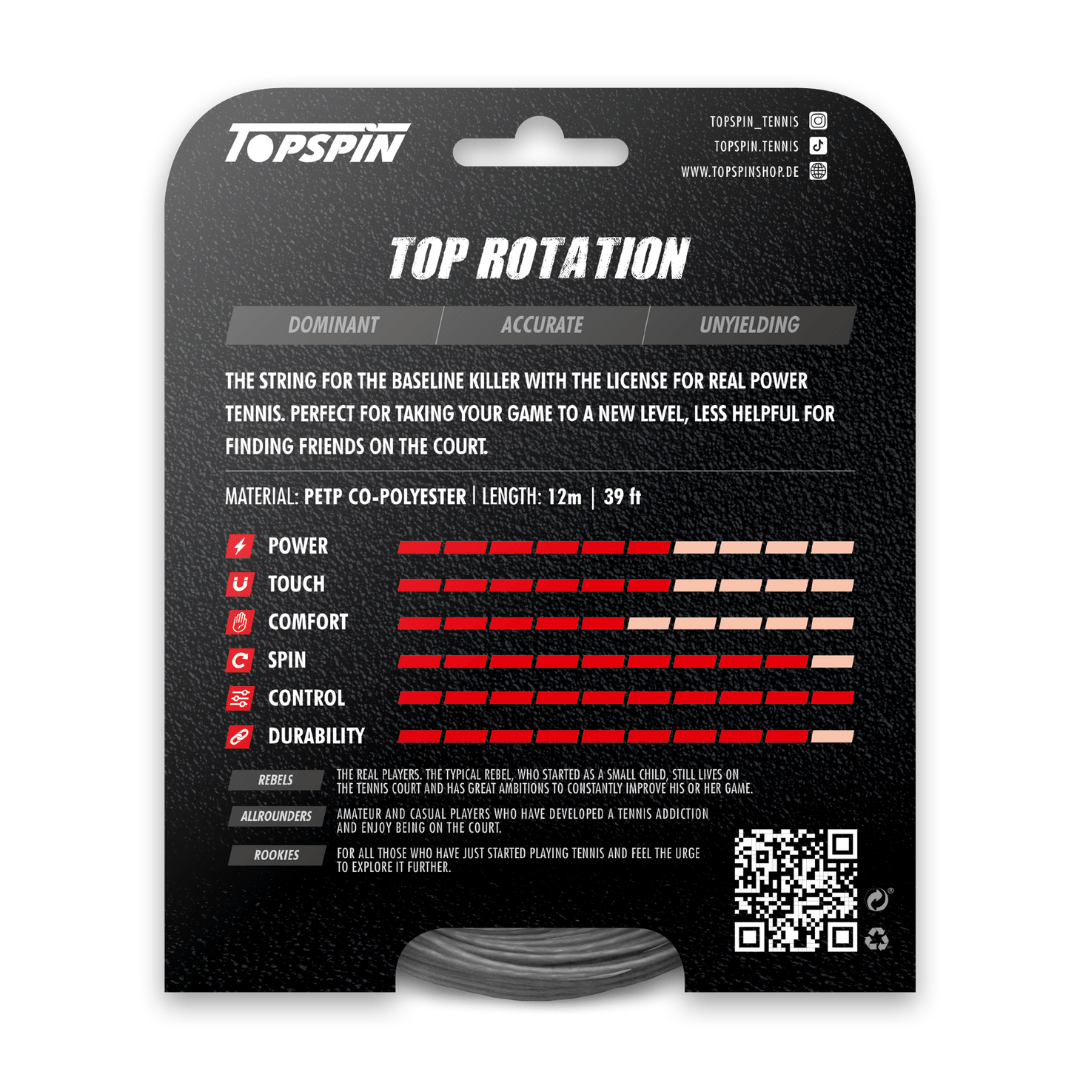 Topspin Top Rotation 1.36mm 12m strengesæt