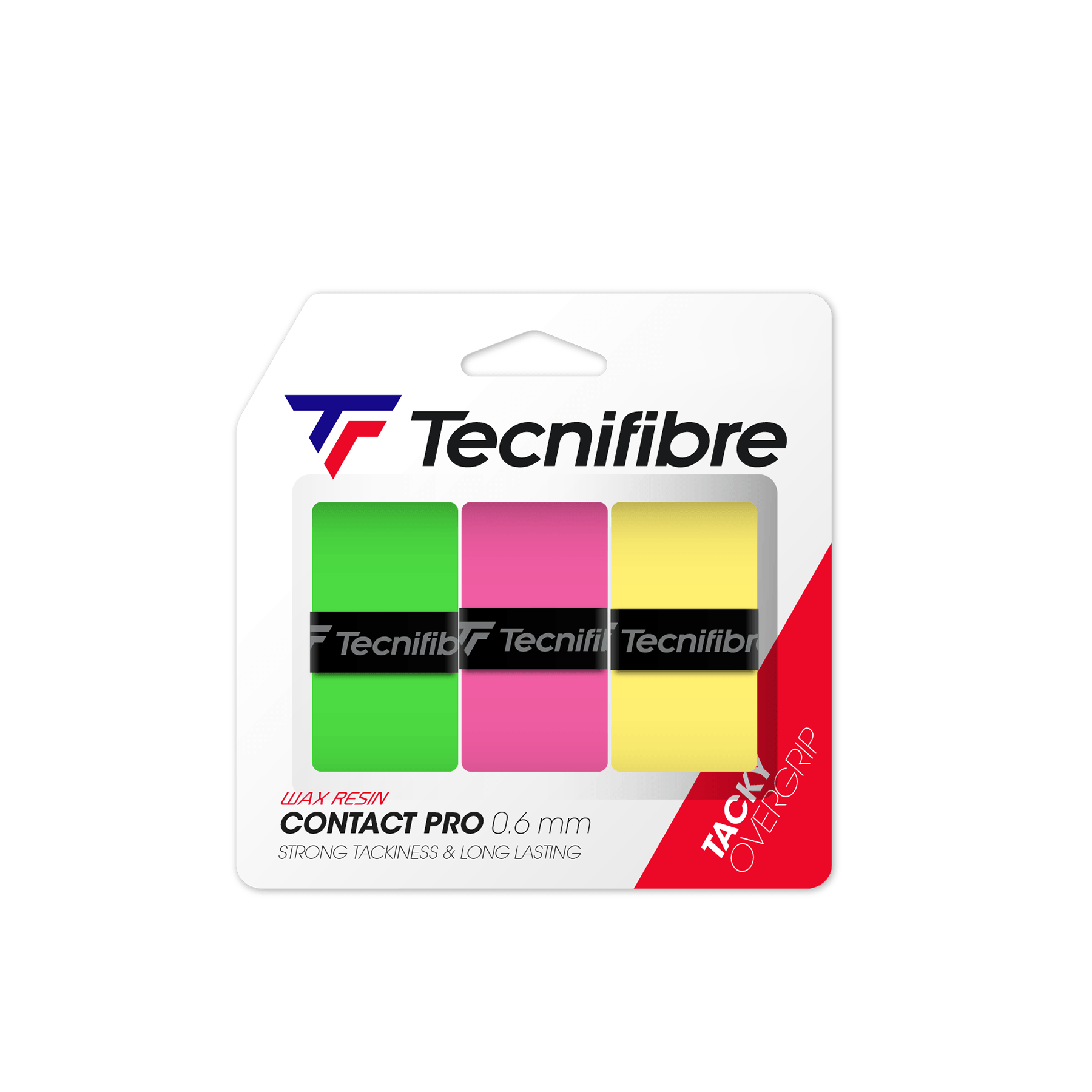 Tecnifibre Contact Pro Tacky Overgrip 3-pack flera neonfärger